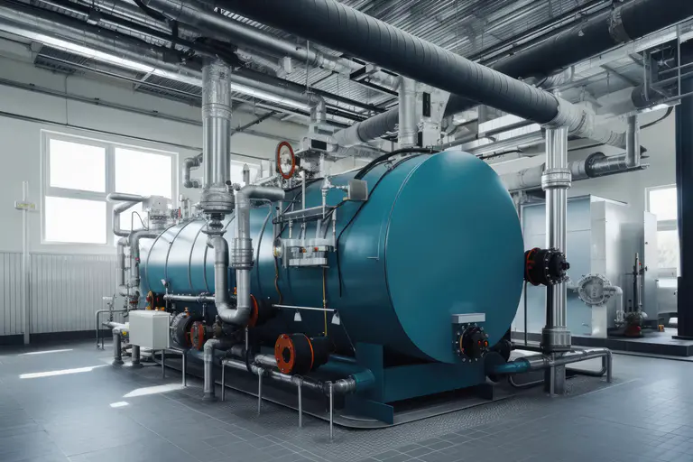 industrial energy solutions Africa modern boiler room with gas boilers industrial heating generative ai